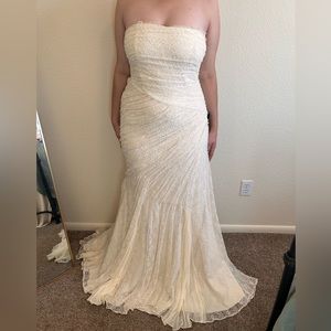 Ann Taylor boho lace wedding gown size 12-14